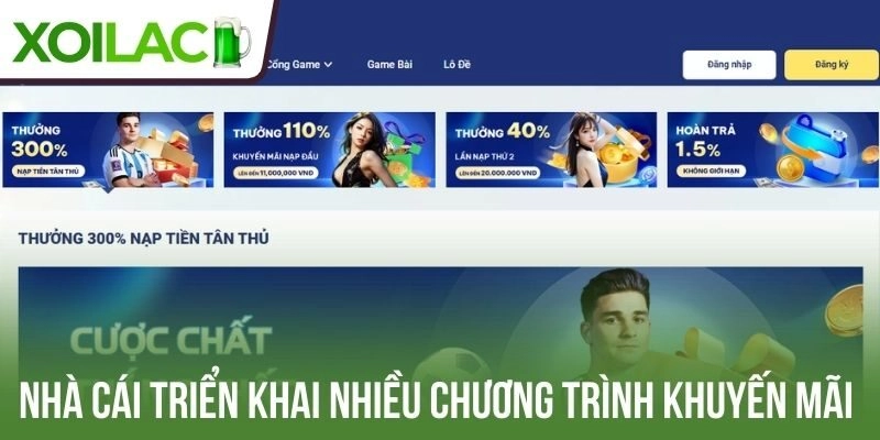 Nhà cái triển khai nhiều chương trình khuyến mãi